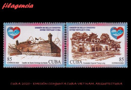CUBA MINT. 2020-22 EMISIÓN CONJUNTA CUBA-VIETNAM. ARQUITECTURA - Ungebraucht