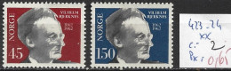 NORVEGE 423-24 ** Côte 2 € - Neufs