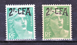 Réunion  290/291  CFA Mariannes Surchargée  Neuf ** TB MNH SiN CHARNELa Cote 32.5 - Nuevos