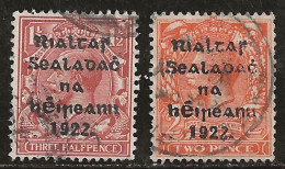 Irlande 1922 N° Y&T : 3 Et 4 Obl. - Gebruikt