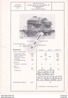 Train Wagons Fiche Technique 2 Volets Güterwagen Wagon Silo De La DB Voir Scans (3) Fiche Non Datée écrite En Allemand - Spoorweg