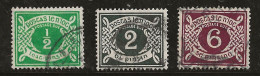 Irlande 1925 N° Y&T : TT 1,3 Et 4 (fil. SE) Obl. - Strafport