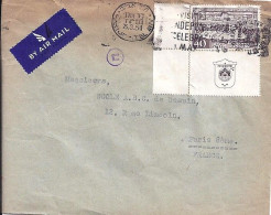 ISRAEL N° 36+TAB S/L.DE TEL AVIV/25.3.51 POUR LA FRANCE - Covers & Documents