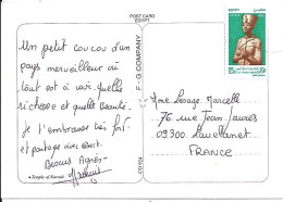 EGYPTE N° S/CP.DE KARNAK/1993 POUR LA FRANCE - Storia Postale