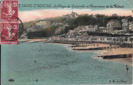 76 Sainte Adresse La Plage De Galetville Et Panorama De La Falaire - Sainte Adresse