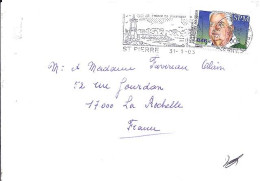 SPM N° 788 S/L.DE ST PIERRE/31.1.03  POUR LA FRANCE  - Covers & Documents