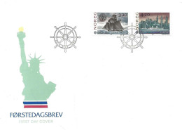 Norge Norway 1992 Europa: 500th Anniversary Of The Discovery Of America  Mi 1096--1097 FDC - Briefe U. Dokumente