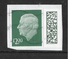 GB 2023 KC Lll MACHIN DEFINITIVE BARCODE £2.20 - Oblitérés