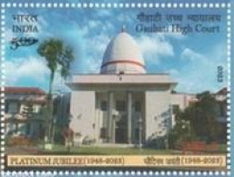 India 2023 Gauhati High Court,Architecture, Justice,Law,Ethics, Rationality, Religion,Equity 1v Stamp MNH As Per Scan - Unused Stamps