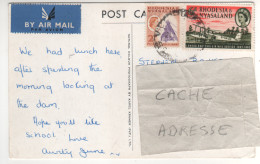 Timbres , Stamps " Londres - Rhodésie Service Postal Aérien ; Industrie Minière " Sur CP , Carte , Postcard Du ?? - Rhodesia & Nyasaland (1954-1963)