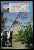 Jerusalem Israel ATM 2016 - Stamp Exhibition The Windmill Postcard - Covers & Documents