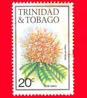TRINIDAD & TOBAGO - Usato - 1988 - Fiori - Legno Di Caco (Isertia Parviflora) - 20 - Trinidad En Tobago (1962-...)