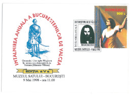 COV 86 - 3014 Gh. Magheru, Nicolae Balcescu, Romania - Cover - Used - 1998 - Covers & Documents