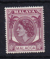Malaya - Malacca: 1954/57   QE II    SG29    10c    Brown-purple   MH - Malacca
