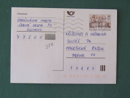 Czech Republic 1999 Stationery Postcard 4 Kcs "Prague 1998" Sent Locally - Briefe U. Dokumente