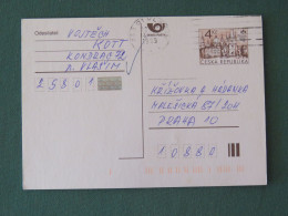 Czech Republic 1999 Stationery Postcard 4 Kcs "Prague 1998" Sent Locally - Lettres & Documents