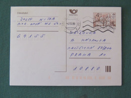 Czech Republic 1999 Stationery Postcard 4 Kcs "Prague 1998" Sent Locally - Lettres & Documents