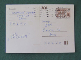 Czech Republic 1998 Stationery Postcard 4 Kcs "Prague 1998" Sent Locally - Brieven En Documenten