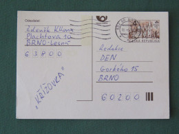 Czech Republic 1998 Stationery Postcard 4 Kcs "Prague 1998" Sent Locally - Covers & Documents