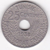 Protectorat Français 25 Centimes 1938 , Bronze Nickel, Lec# 135 - Tunisie
