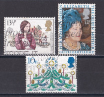 Grande Bretagne - 1971 - 1980 -  Elisabeth II -  Y&T N °  938   950   959   Oblitéré - Gebraucht