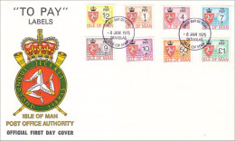 Isle Of Man Armoiries Postage Due Coat Of Arms FDC ( A81 866b) - Covers