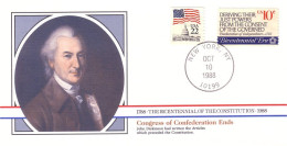 American Constitution Congress Of Confederation Ends Oct 10 1788 Cover ( A82 88) - Unabhängigkeit USA