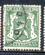 BELGIQUE BELGIE BELGIO BELGIUM 1935 1948 COAT OF ARMS LION 35c USED OBLITERE' USATO - Oblitérés