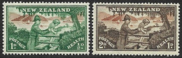 New Zealand 1946. Scott #B28-9 (MH) Soldier Helping Child Over Stile  *Complete Set* - Service