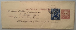 Argentina Rare BUENOS AIRES 1888 Postal Stationery Wrapper 1/2c Franked 1/2c Blue>Olavarria (cover Entier Lettre - Ganzsachen