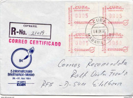 Postal History: Cuba Cover With Machine Stamps - Brieven En Documenten