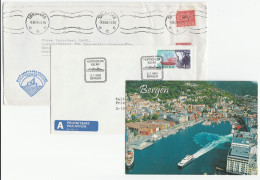 SHIPS  1964 - 2000  Norway 3 COVERS Cover Postcard Stamps Ship - Lettres & Documents