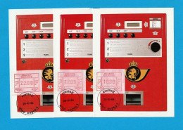 PCM0246- BÉLGICA 1984- POSTAL MÁXIMO (ETIQUETAS ATM)_ 4700 Eupen 1 - Lettres & Documents