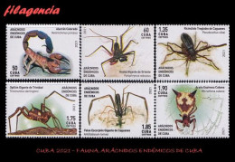 CUBA MINT. 2021-09 FAUNA. ARÁCNIDOS ENDÉMICOS DE CUBA - Unused Stamps