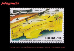 CUBA MINT. 2021-19 65 AÑOS DEL ENCUENTRO DE CINCO PALMAS. FECHA HISTÓRICA DE LA REVOLUCIÓN CUBANA - Nuovi