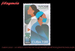 CUBA MINT. 2021-10 35 AÑOS DEL CENTRO DE INGENIERÍA GENÉTICA & BIOTECNOLOGÍA - Unused Stamps