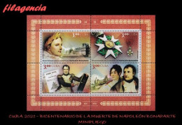 CUBA MINT. 2021-04 BICENTENARIO DE LA MUERTE DE NAPOLEÓN BONAPARTE. HOJA BLOQUE - Unused Stamps
