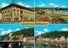 72987941 Muehlacker Hotel Gasthof Scharfes Eck Freibad Partie Am Fluss Muehlacke - Mühlacker