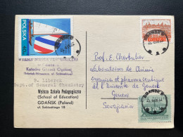 CARTE POLOGNE POLSKA / GDANSK POUR GENEVE SUISSE 1966 - Covers & Documents