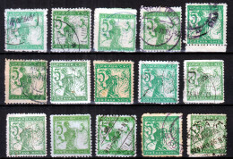 ⁕ Yugoslavia 1919 SHS Slovenia ⁕ CHAIN BREAKERS - VERIGARI 5 Vin. Mi.100 ⁕ Shades 15v Used - Usados