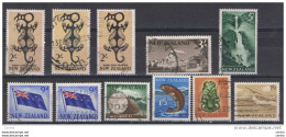 NEW  ZEALAND:  1960/62  LOT  11  USED  REP.  STAMPS  -  YV/TELL. 391//399 - Oblitérés