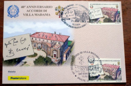 VATICAN  2024, 40° ANNIVERSARIO ACCORDI VILLA MADAMA, JOINT EMISSION , VATICANO E ITALIA,  JOINT FDC - Neufs