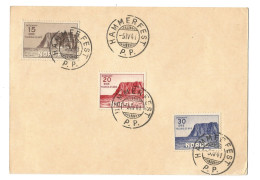 Karte 1941 Stempel Hammerfest Norge Norvege 3 Stamps Serie Nordkapp Cap Nord 15 , 20 , 30 Ore 1930 Scott B1-B3 - Brieven En Documenten