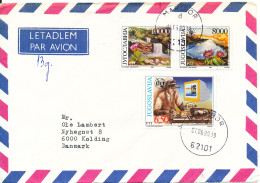 Yugoslavia Air Mail Cover Sent To Denmark Maribor 1-6-1990 Good Franked Nice Cover - Luchtpost