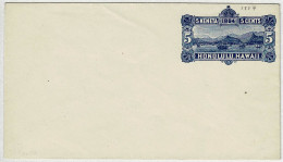 Vereinigte Staaten / USA Honolulu Hawaii 1884, Ganzsachen-Briefumschlag / Stationery, Format 15 X 8.5 Cm, Innen Blau - Hawaii