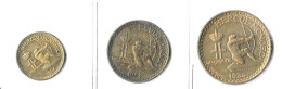 50 Centimes  + 1 Fr + 2 Fr 1924 - 1922-1949 Louis II