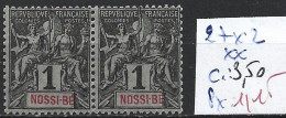 NOSSI-BE TAXE 27 En Paire ** Côte 3.50 € - Ongebruikt