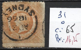 NEW SOUTH WALES 31 Oblitéré Côte 65 € ( Pli ) - Used Stamps