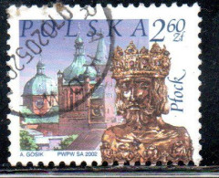 POLONIA POLAND POLSKA 2002 CITY CASTLE RELIQUARY OF ST. SIGISMUND PLOCK 2.60z USATO USED OBLITERE' - Oblitérés