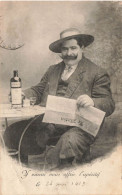 FANTAISIES - Hommes - Un Homme En Train De Manger Un Apéritif - Carte Postale Ancienne - Männer